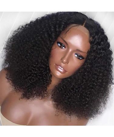 Lace Front Wigs for Black Women - 16 Synthetic Bob Kinky Curly Brazilian Remy Human Hair 150% Density Glued-Free - Buy Online on GoSupps.com