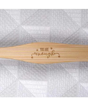 Azeeda 'You Are Enough' Bamboo Toothbrush - Eco-Friendly Sustainable Dental Care | Ships Internationally - Buy Online on GoSupps.com
