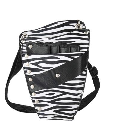 Scissors Pouch Salon Barber Hairdressing Scissors Holster PU Leather Hairdressing Waist Holder Case Bag Hair Stylist Tools Bag (4 Pockets) 4 pockets 4 pockets