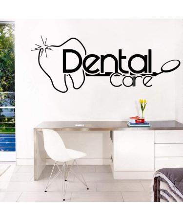 Dental Care Shining Tooth Wall Vinyl Sticker Teeth Dentist Decal for Dental Clinic Decoration Removable 80x32cm