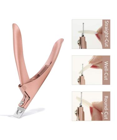 Dr.nail Stainless Steel Acrylic Nail Clipper - Adjustable Nail Tips Trimmer for Artificial Nails - Manicure Tool in Peach Gold - Buy Online on GoSupps.com