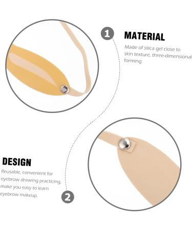 Housoutil 30 pcs Beginner Eyebrow Skin Practice Fake Silicone for Headband Professional Supply - Buy Online on GoSupps.com