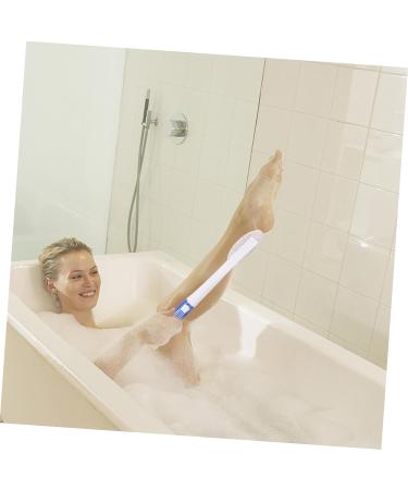 Housoutil Long-Handled Foot Exfoliator Volcanic Stone Bending Foot Exfoliator to Remove Dead Skin Calluses Feet Scrubber Foot Pumice for Dead Skin Foot Files Plastic Scraper White Body - Buy Online on GoSupps.com