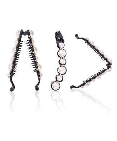 DEEKA 6 PCS Pearl Hair Clips - Banana Clips & Jaw Clips for Women & Girls | 4.1 Inch Rhinestone Barrettes - Buy Online on GoSupps.com