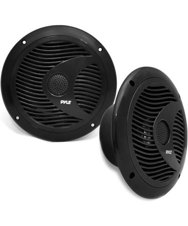 Pyle 6.5'' Dual Marine Speakers - IP44 Waterproof Outdoor Stereo System with LED Lights, 150W Power - PLMR6LEB (Black) - 1 Pair - Buy Online on GoSupps.com