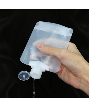 RIIEYOCA 8 Piece Portable Travel Pouches | Clear Plastic Packaging Bags for Shampoo, Shower Gel, Hand Sanitizer | 100ml Refillable Cosmetic Divide Bag - Buy Online on GoSupps.com