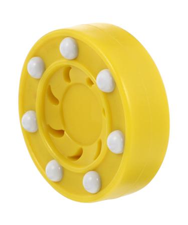 ABOOFAN ROLLER HOCKEY Game Puck Propuck Hockey Puck With Roles Inline Hockey Pucks Street Hockey Puck For Floor Roller Hockey Game Training yellow