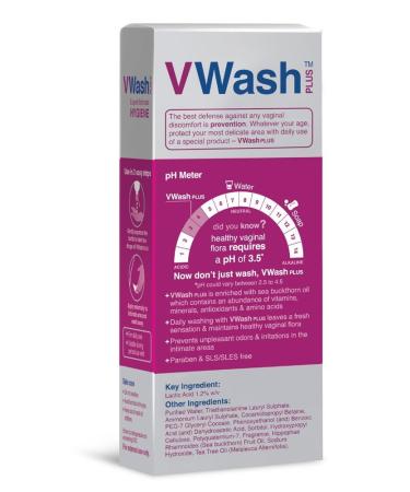 VWash Plus Women's Intimate Hygiene Wash 100ml with Unique pH Formula - Buy Online on GoSupps.com