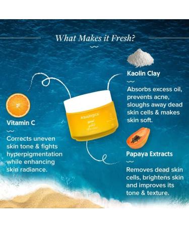  Aqualogica Aqualogica Glow+ Gelato Face Pack for Brightening Evens Skin Tone and Reduces Dark Spots with Papaya and Vitamin C - 100g - Buy Online on GoSupps.com
