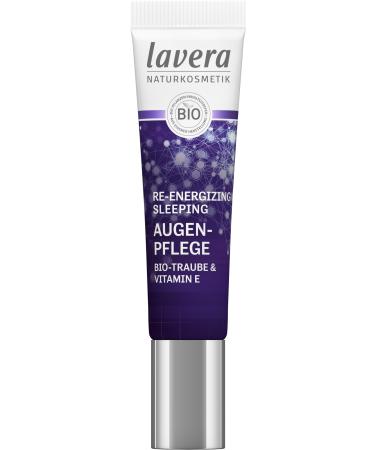 Lavera Re -Energice Sleeping Eye Free - Natural Cosmetics - Vegan - Bio -grapes & vitamin E - exquisite power ingredients - reduces facial expressions - gives moisture - without parabens - 15 ml