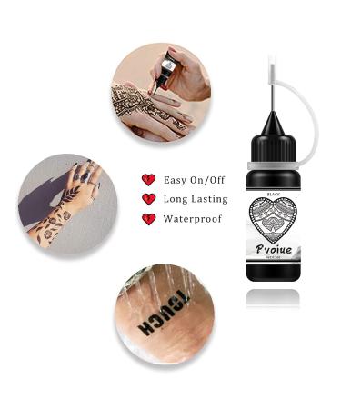 Temporary Tattoos Kit - 4 Pcs with 3 Colors | DIY Tattoos for Women, Kids & Men - 78 Pcs Stencils & Body Markers - Buy Online on GoSupps.com