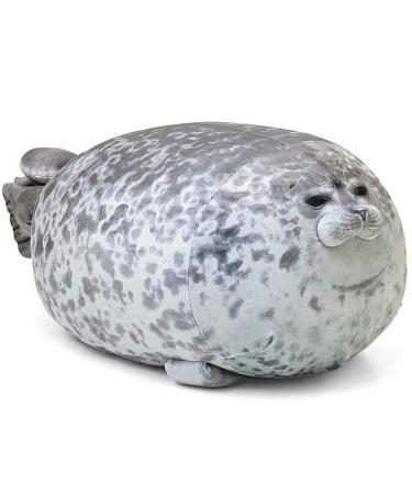 RUNYA Blob Seal Pillow Cute Chubby Seal Plush Toy Stuffed Animals M(15.7in) Style-a