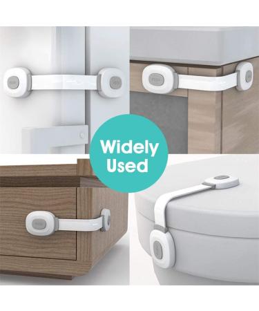 Child Safety Locks - Baby Proof Cabinet Strap Latch for Drawers, Closet, Appliances - Pack of 2 - Buy Online on GoSupps.com