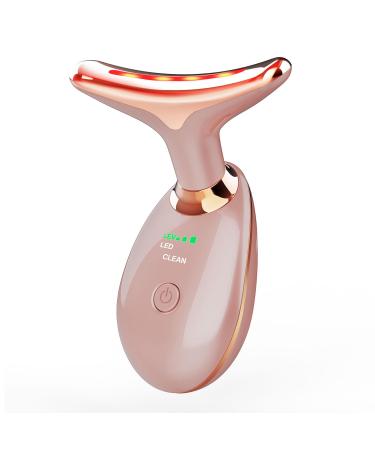 7-in-1 Deplux Face Neck Massager for Daily Skin Care Routine Portable Facial Massager Skin Care Tool Rose Gold