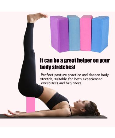 4 Pack 9''x6''x3'' Yoga Blocks - High Density Foam Bricks for Strength, Flexibility, and Balance - Non-Slip Surface for Yoga, Pilates, Meditation - Buy Online on GoSupps.com