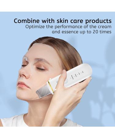 GUGUG Skin Scrubber Blackhead Remover | 4 Modes Pore Spatula for Deep Cleansing | Facial Skin Spatula - White - Buy Online on GoSupps.com