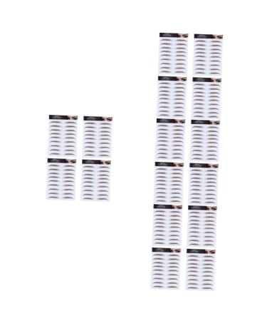 FOMIYES 16 Pcs Eyebrow Stickers Waterproof Stickers Eyebrows Makeup Tools Eyebrow Stencils Mold 6d Hair