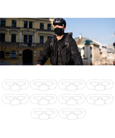 Silicone Anti-Fog Mask Holder - Food Safe Foldable & Flexible | 10 Pack for Office - White - Buy Online on GoSupps.com