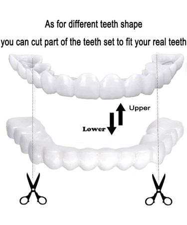 Giural Comfort Fit Flex Dentures - Instant Perfect Smile Veneers | Snap-On Cosmetic Teeth Prosthesis (2 Pairs) - Buy Online on GoSupps.com