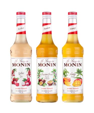 Set of exotic syrups - 3x70cL Lychee, Passion Fruit, Mango