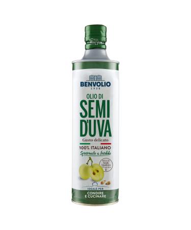 Grape seed oil cold -pressed 100% Italian - Benvolio 1938 750 ml - rich in vitamin E and omega 6 metal bottle grapeseed oil frying fat liquid - Buy Online on GoSupps.com