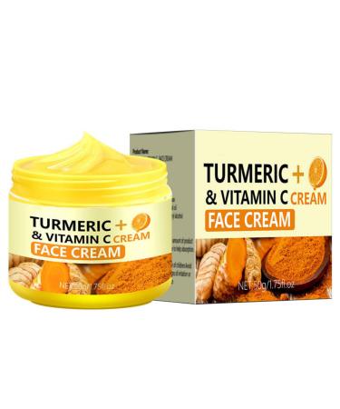 Turmeric Face Cream - Anti Aging Face Cream - Moisturiser Face Women - Dark Spot Remover for Face - Mild Turmeric Ingredients - Deeply Nourishes Skin - Skin Lightening Cream - Leaves Skin Glowing