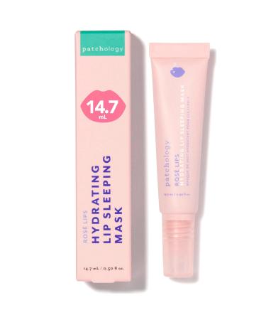 Patchology Ros Lip Sleeping Mask - Overnight Lip Mask with Hyaluronic Acid and Resveratrol - Hydrating and Repairing Lip Gloss Treatment softens and heals dry cracked lips (14.7 ml)