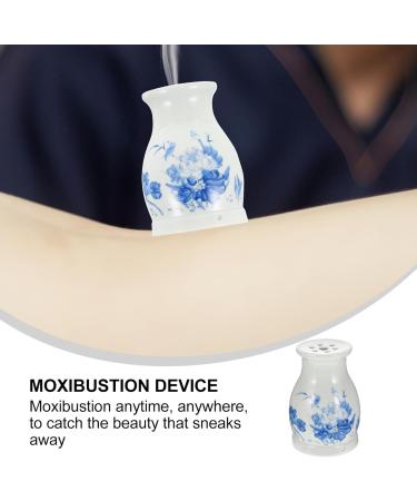 Gleavi 3 STK Care Massage Pot - Moxibustion Burner & Moxa Stick Holder | Double Layer Ceramic White | International Shipping Available - Buy Online on GoSupps.com