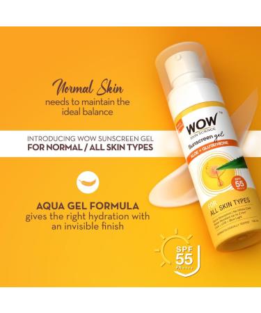 W OW Skin Science Sunscreen SPF 55 PA+++ | Ultra Light Matte Finish | UVA & UVB Protection for All Skin Types | 3.38 Fl Oz | International Shipping Available - Buy Online on GoSupps.com