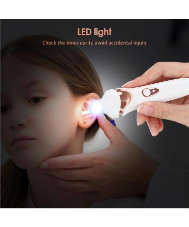 Electric Ear Scoop Rechargeable Led Ear Cleaning Tool Quiet Safe Low Noise Portable Ear Cleaner for Kids Adults Black - Buy Online on GoSupps.com