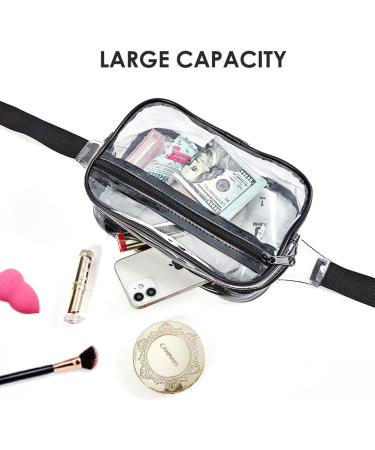 Clearworld Clear Fanny Pack - Stadium Approved Waist Bag for Men and Women - Adjustable Fashion Belt Bag for Festivals, Travel, and Concerts - Black - Buy Online on GoSupps.com
