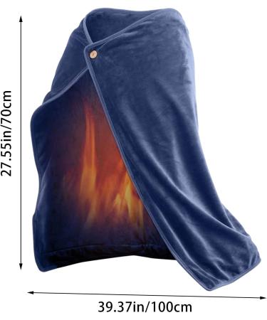 USB Heated Cushion & Scarf - 3-Level Electric Heating Blanket for Home Car & Travel | 100x70 cm Flannel | Brown - Buy Online on GoSupps.com