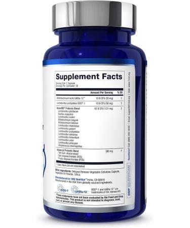 1MD Nutrition BiomeMD Probiotics | 62 Billion CFUs 15 Comprehensive Strains - Pro & Prebiotics | Doctor-Formulated for Digestive Health & Immune Support | 60 Capsules 30 Count (Pack of 2) - Buy Online on GoSupps.com