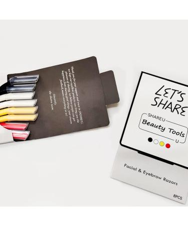 NIKTULE Women's Ergonomic Facial Razors - 8-Piece Set for Eyebrow & Facial Hair Removal | Dermaplaning & Hair Clipper with Protective Cover - Buy Online on GoSupps.com