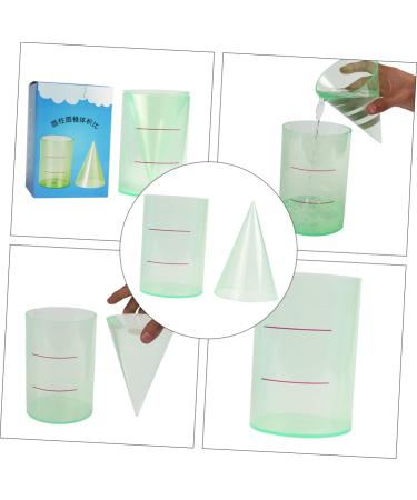 Lurrose 2 STK Cylinder Cone - Transparent Geometric Model for Math Teaching | Foldable Mathematical Demonstrator - Buy Online on GoSupps.com