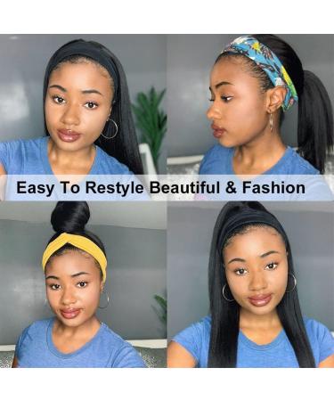 18 Inch Body Wave Headband Wig for Black Women | 100% Brazilian Virgin Human Hair | Glueless Machine Made Headband Wig 150% Density - Buy Online on GoSupps.com