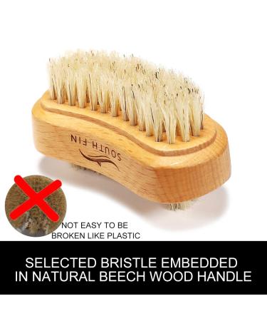 Natural Wooden Nail Brushes for Manicure & Pedicure - Handmade Bristle Scrubber for Clean Fingernails & Toenails - Men, Women, Girls - Buy Online on GoSupps.com