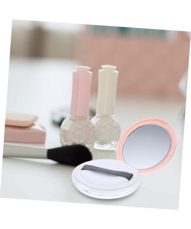 WOONEKY Empty Compact 2pcs Box Loose Powder Box Portable Makeup Organizer Powder Makeup Puff Electric Travel Eye Shadow 7.5x7.5cm Pink - Buy Online on GoSupps.com