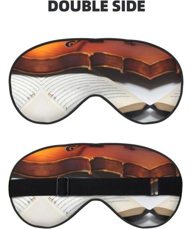 SSIMOO Violin Book Print Double-Sided Eye Mask - Soft Light Blocking Sleep Enhancer - Perfect for Better Sleep Quality - Buy Online on GoSupps.com