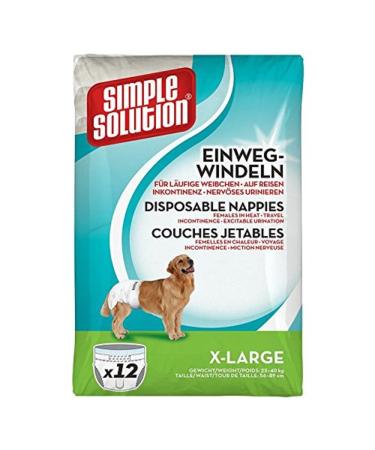 Simple Solution Dog Diapers XL 12 Pack - Buy Online on GoSupps.com