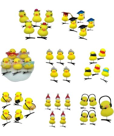 AJTUTUS Imitation Duck Hair Clip Lovely Duckling with Rose Sunglasses Side Clip for Girl Yellow Hair Clip Realistic Duck - Buy Online on GoSupps.com