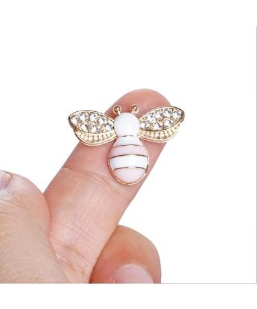 40-Piece Pink Rhinestone Enamel Bee Charms for Crafting - Honeybee Embellishments - Buy Online on GoSupps.com