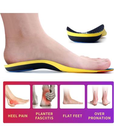 Arch Support Orthotics Shoe Inserts for Flat Feet & Plantar Fasciitis - Maximum Support & Comfort Insoles for Men & Women - Buy Online on GoSupps.com