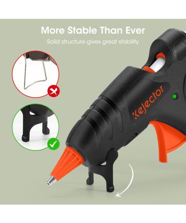 Kejector Mini Hot Glue Gun Kit with 30pcs Sticks - Fast Heating, Anti-Drip, 20W Black Fireproof Design for Kids DIY, Crafts, and Quick Repairs - Buy Online on GoSupps.com