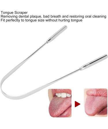 Stainless Steel Tongue Scraper - U-Shape Tongue Cleaner for Fresh Breath & Oral Care | Effective Bad Breath Treatment & Dental Hygiene - Buy Online on GoSupps.com