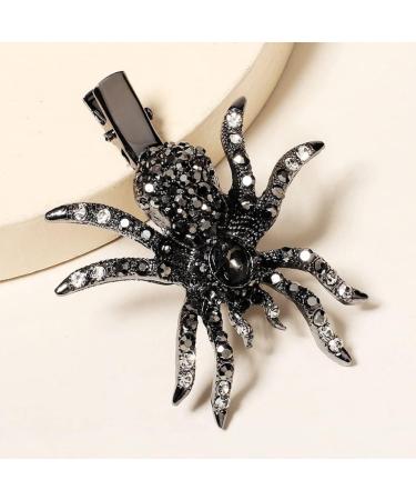 Lurrose Halloween Hair Clip for Women Gothic Sparkling Rhinestone Spider Hair Barrettes Halloween Party Masquerade Cosplay Accessory - Buy Online on GoSupps.com