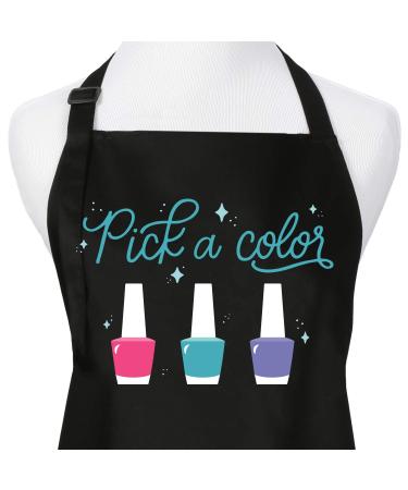 Pick A Color Nail Tech Apron - Nail Technician Apron for Women - Manicurists  Nail Art Supplies for Nail Salons  3 Pocket Cosmetology Smock