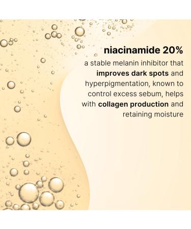 Niacinamide 20% Vegan Face Serum - Vitamin B3 Green Tea & Damask Rose for Even Skin Tone & Pore Minimization - 1 Fl Oz - Buy Online on GoSupps.com