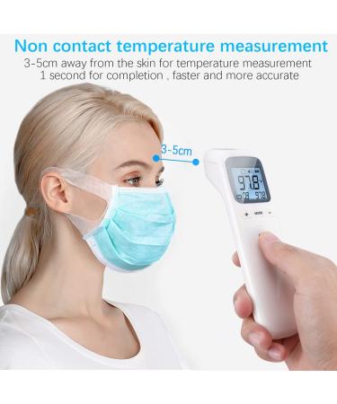 Infrared Digital Forehead Thermometer for Adults, Kids, and Babies - Non-Contact Body Temperature Thermometer for Home, Office, School, Shopping - Black - Buy Online on GoSupps.com