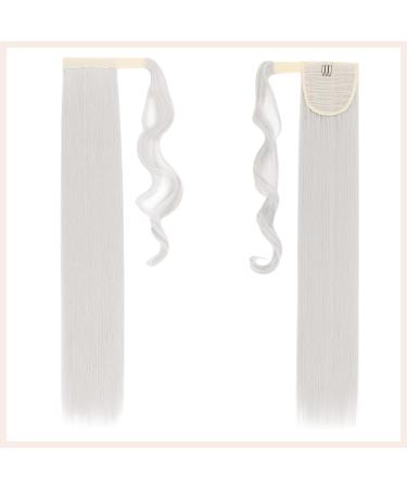 Tess Ponytail Extension - 66 cm Silver-Gray Smooth Braid | 100g Long Hair Extension for Stunning Styles - Buy Online on GoSupps.com
